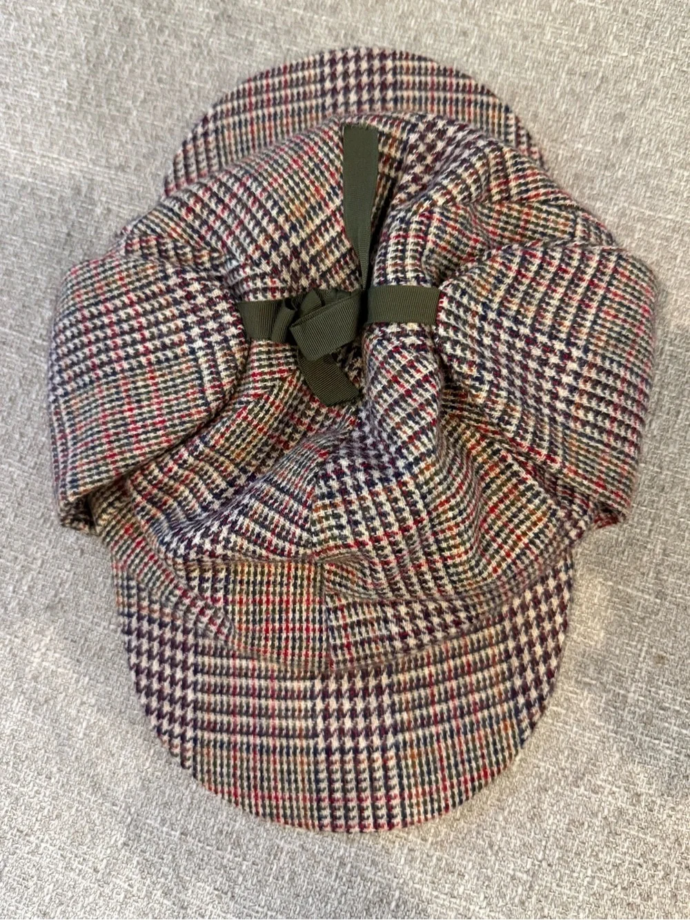 Vintage Dobbs Deerstalker Hat Plaid Wool USA Made Sherlock Hunting Cap XL